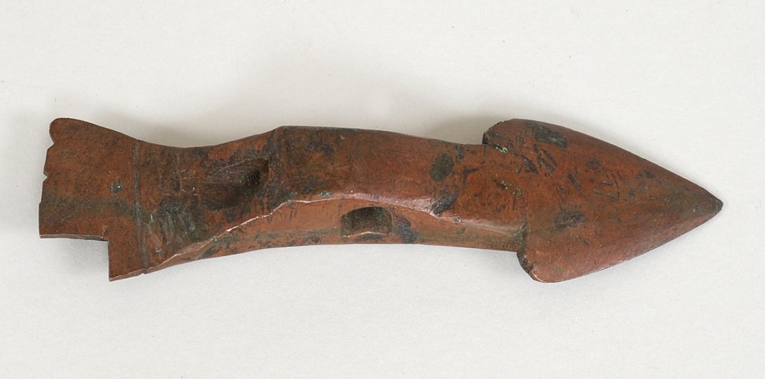 Copper Harpoon From Kodiak Island, AK 5 1/2" L.  Good (1 of 2)