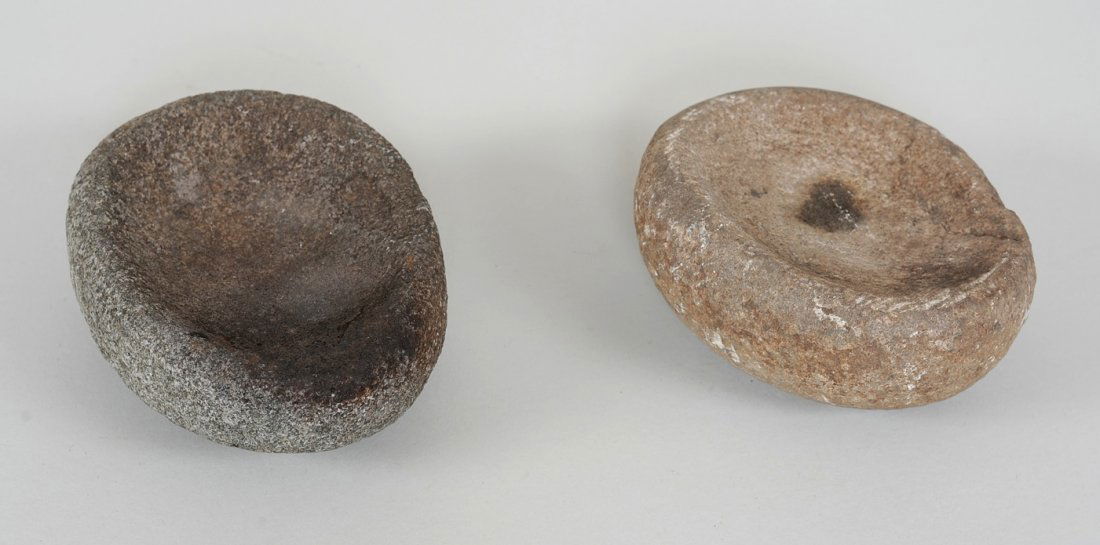 Two Aleut Stone Oil Lamps From Kodiak Island, AK 5 1/4" (1 of 2)