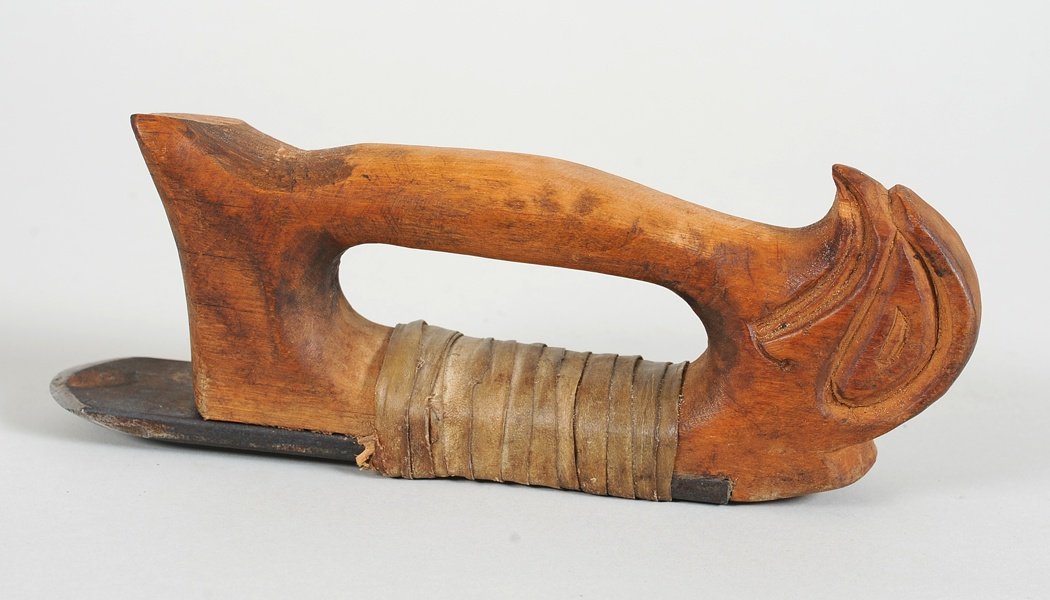 Northwest Coast Carved Bird Figural Hand Adze 8" L. 3" (1 of 2)