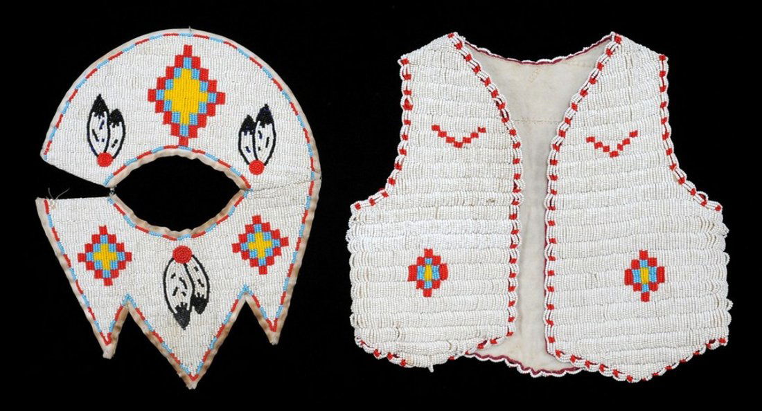 Plains Dance Outfit with Beaded Vest and Dance Yoke ca. (1 of 2)