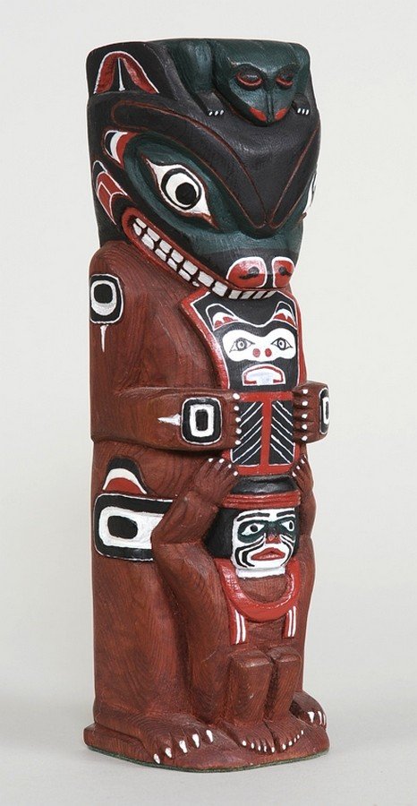 Northwest Coast Totem Study of a Henry Hunt Totem with (1 of 3)