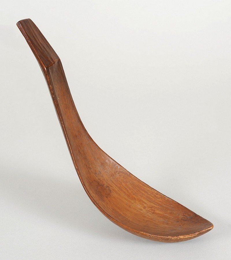 19TH C. Kwakiutl Carved Wood Ladle 9" L. 2 3/4" W. (1 of 2)