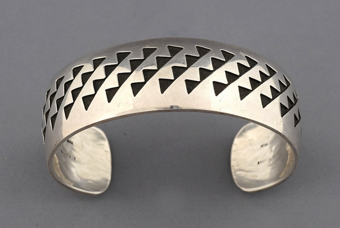 Navajo Silver Bracelet Made by Anderson Koinva 65 GMS 6 (1 of 2)