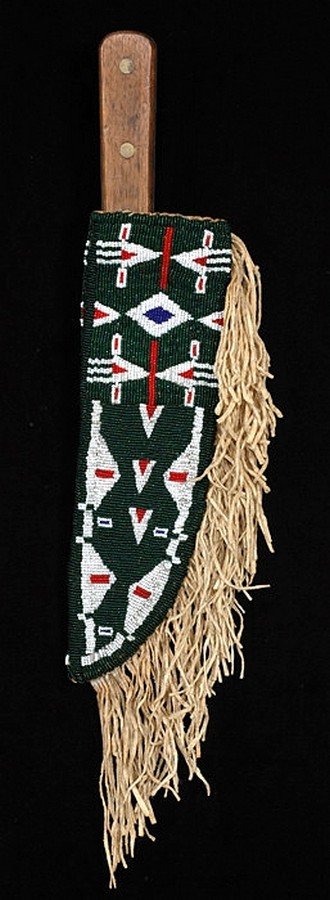 Plains Beaded Knife Sheath with Geometric Cheyenne (1 of 2)