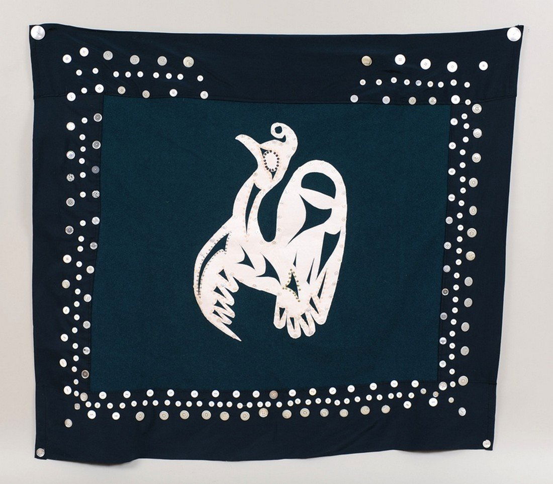Northwest Coast Button Blanket with Bird Design 48"x (1 of 2)