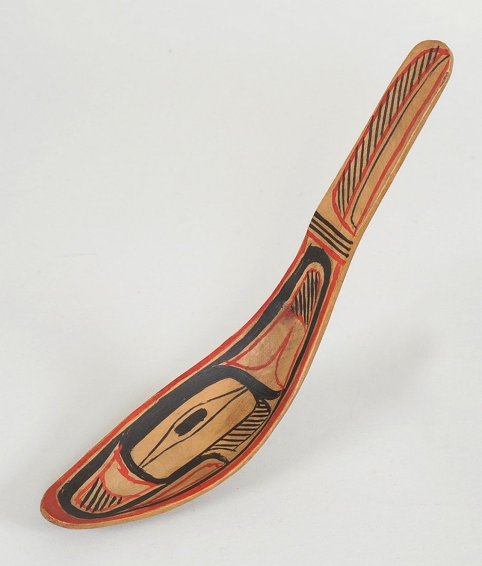 Bella Bella Carved and Painted Spoon Attributed to (1 of 4)