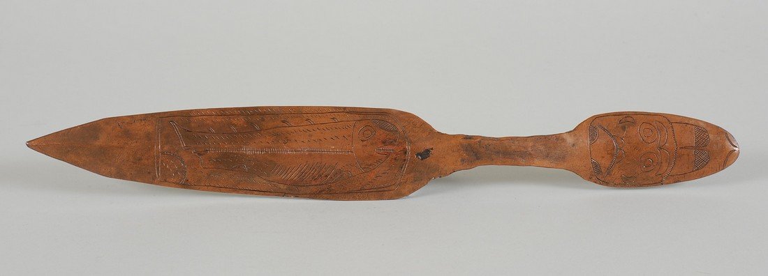Tlingit Copper Dagger with Incised Design ca. 1880, (1 of 2)