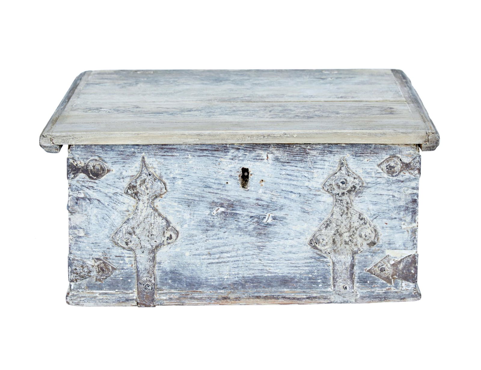 SWEDISH 18TH CENTURY PAINTED PINE BOX (1 of 7)
