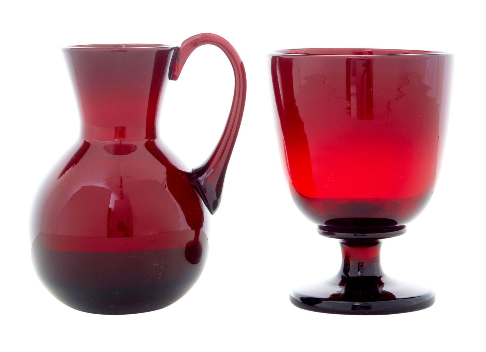 2 PIECE’S OF 1950’s RED ART GLASS BY MONICA BRATT (1 of 5)