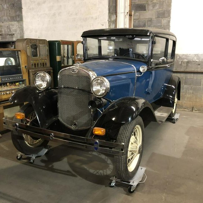 1930 Ford Model A Tudor Sedan: 1930 Ford Model A Tudor Sedan. Good running condition with nice paint and chrome. Dimensions: 70 x 67 x 155