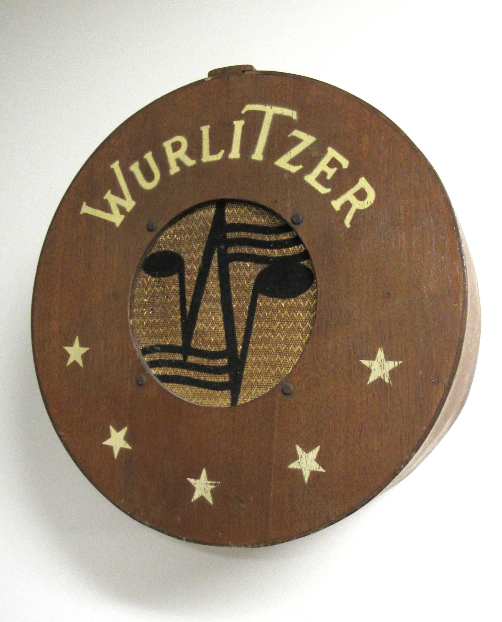 Wurlitzer "Round Brown" 4005A Jukebox Speaker: Wurlitzer "Round Brown" 4005A Jukebox Speaker. Dimensions: 16 x 16 x 6