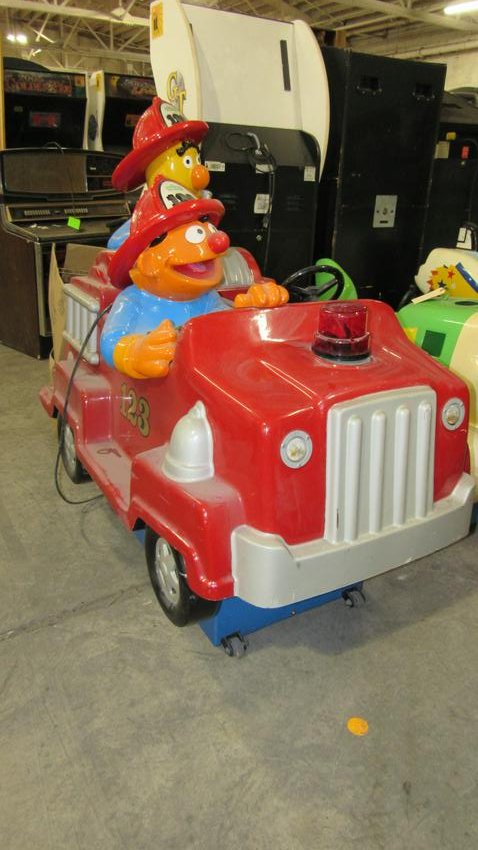 Bert & Ernie Coin Operated Kiddie Ride: Bert & Ernie Coin Operated Kiddie Ride working, licensed ride. Dimensions: 58 x 36 x 62