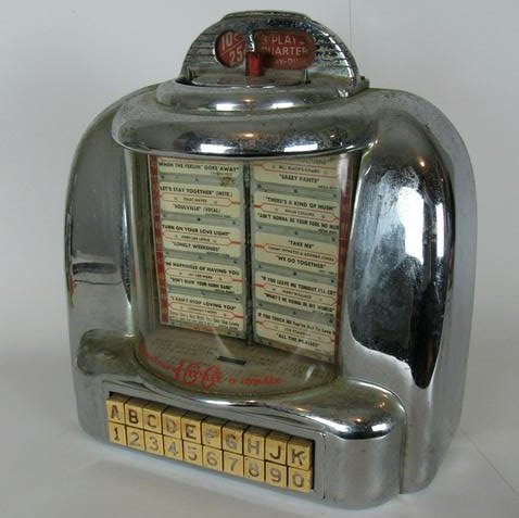 Seeburg 3W1 Jukebox Wallbox: Seeburg 3W1 Wallbox, appears complete. Dimensions: 13 x 11.5 x 6