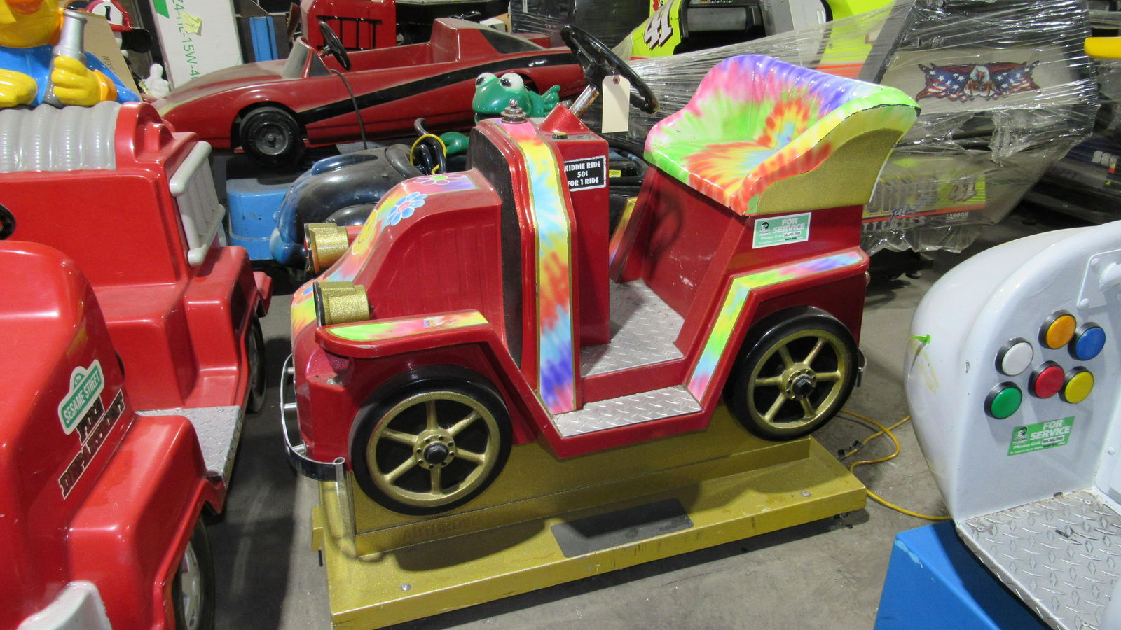 mickey mouse fire truck kiddie ride