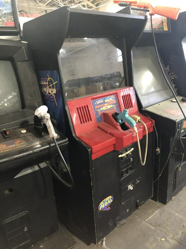 Namco Time Crisis Arcade Game: Namco Time Crisis Arcade Game, non-working but complete. Dimensions: 69 x 31 x 37