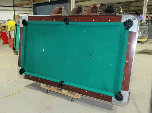Valley Coin Operated Single Slate 7ft. Pool Table: Valley Coin Operated Single Slate 7ft. Pool Table. Includes legs, needs bolts and feet levelers. Dimensions without legs: 93 x 54