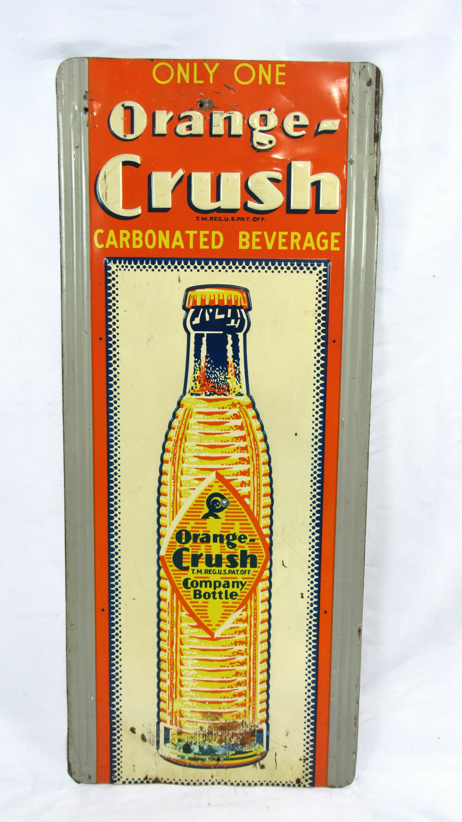 Orange Crush Metal Advertising Sign (1 of 2)