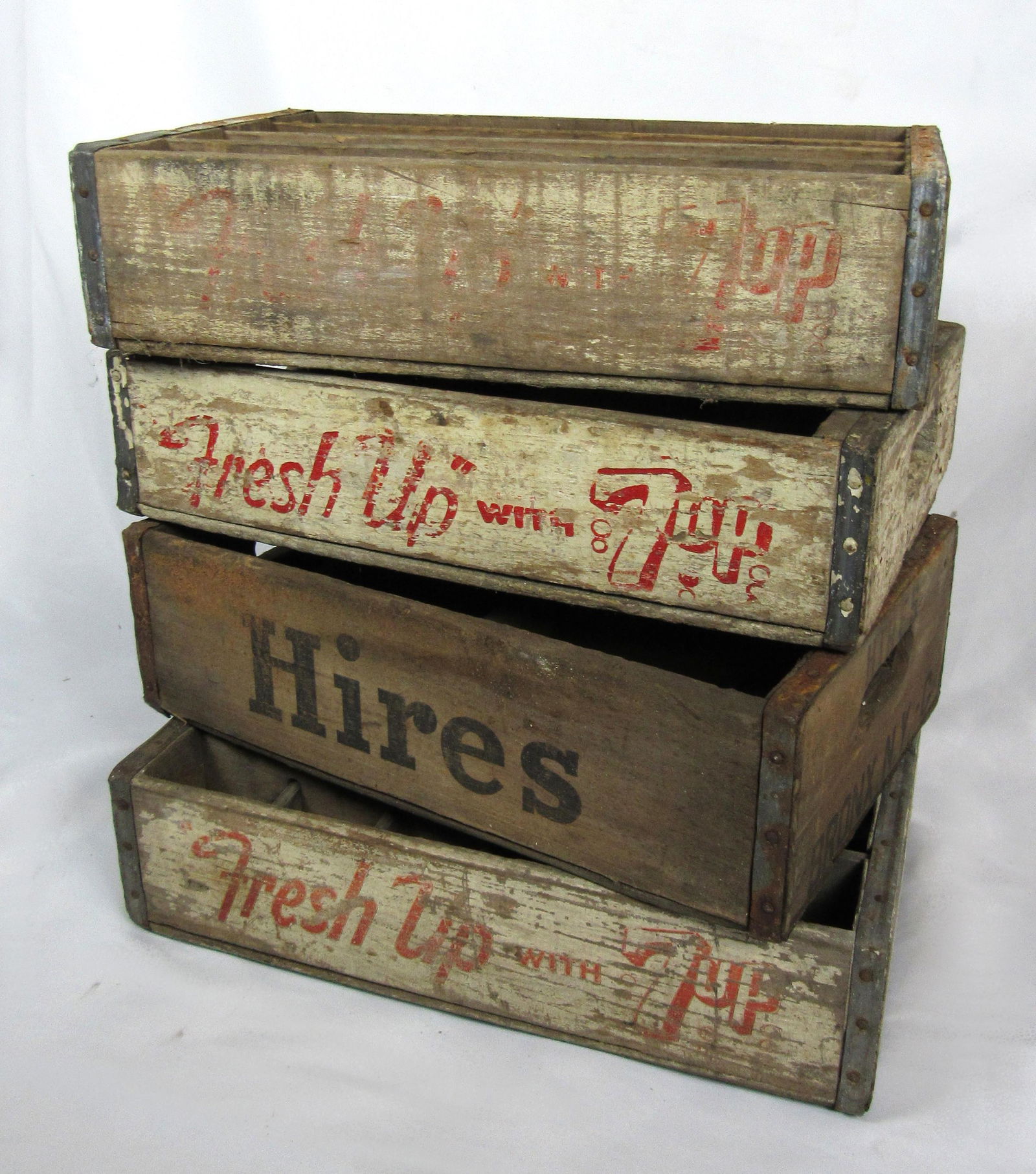 Four Soda Crates, 7-Up and Hires Root Beer (1 of 3)