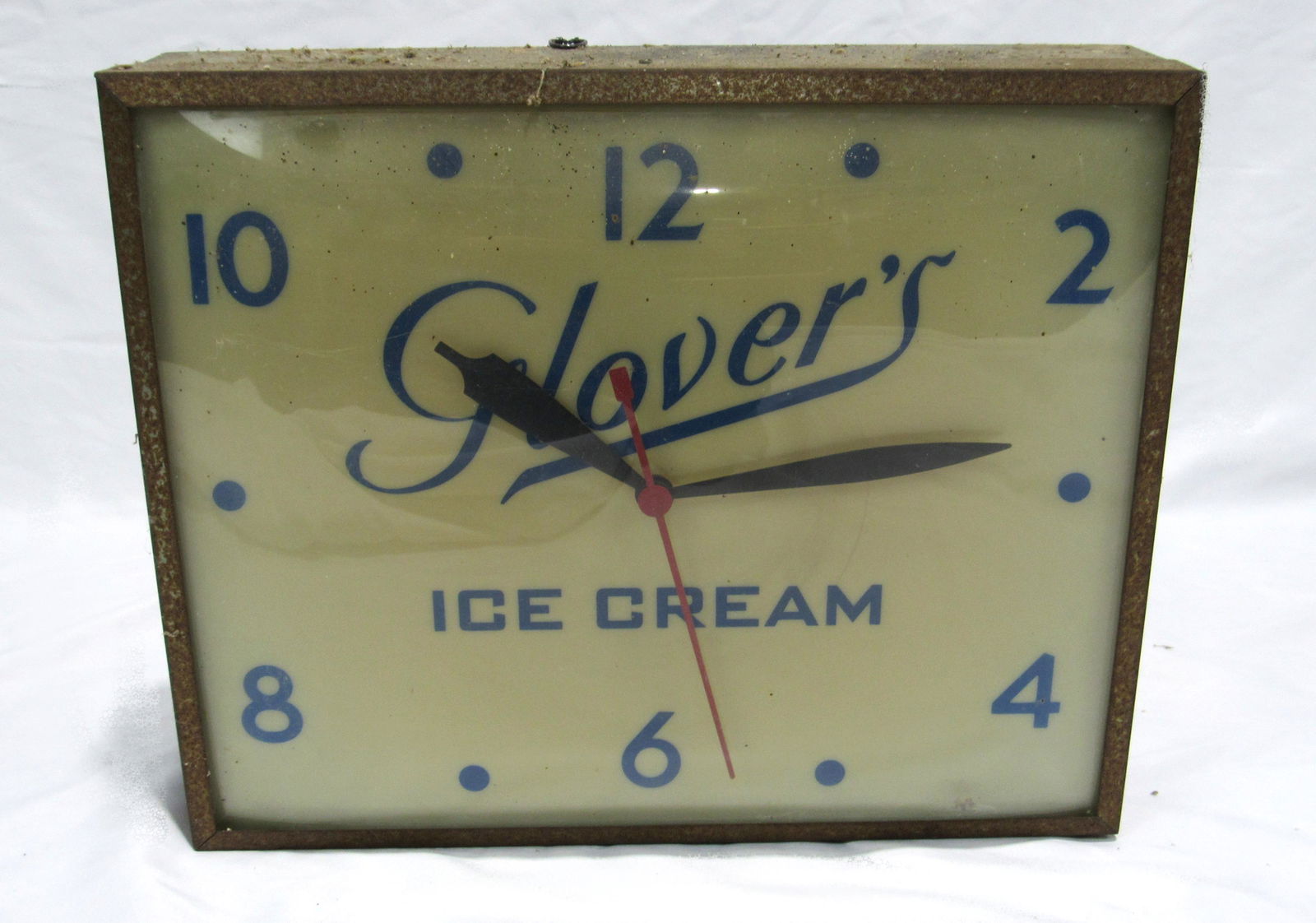 Glover's Ice Cream Advertising Clock (1 of 3)
