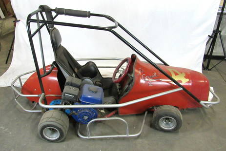 Quarter Midget Race Car, "The Angela M." Red #4: Quarter Midget Race Car, "The Angela M." Red #4. Dimensions: 42 x 86 x 44