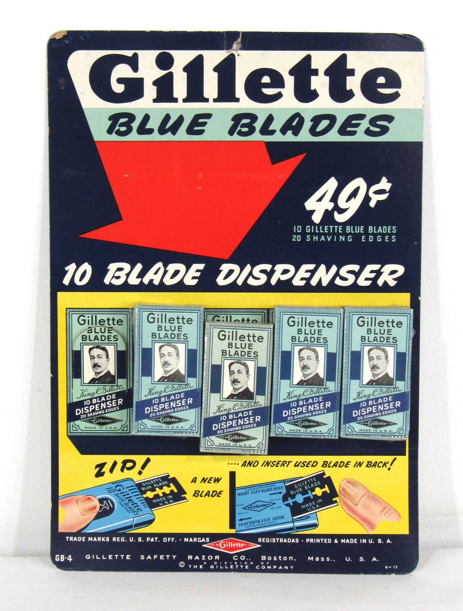 Gillette Blue Blades Store Display (1 of 2)