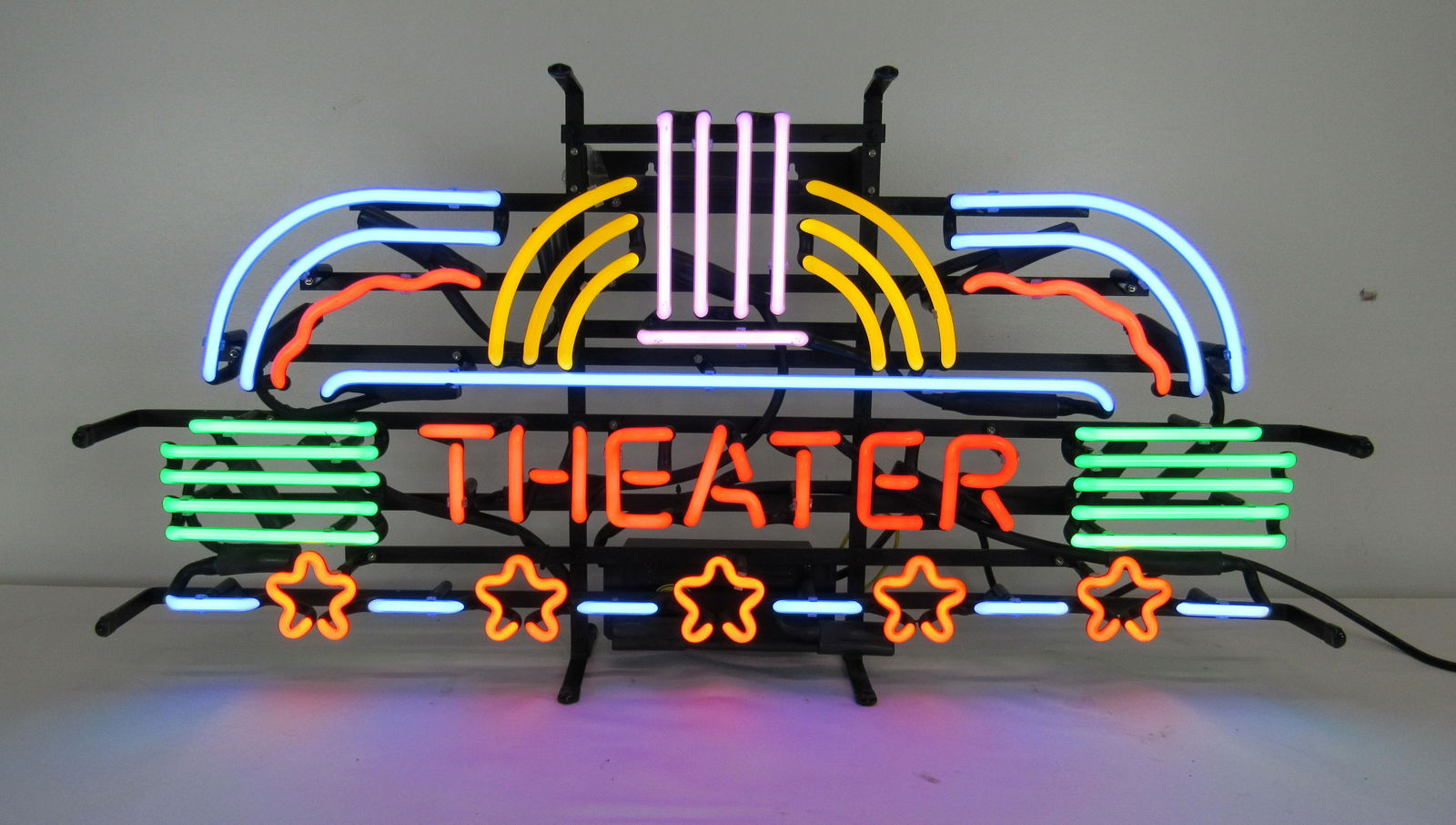 Theater Light Up Neon Sign: Theater Light Up Neon Sign. Local Pick-up Only. Dimensions: 16 x 32 x 6