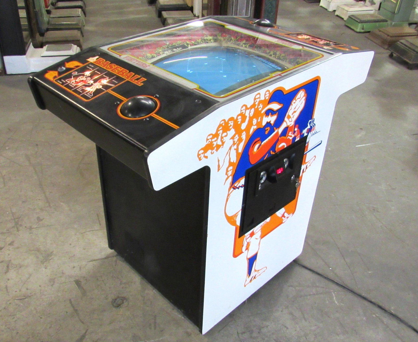 Atari Baseball Cocktail Arcade Game: Atari Baseball Cocktail Arcade Game. Restored and working. This item requires third party shipping or pickup arrangements to be made. Dimensions: 40 x 27 x 44