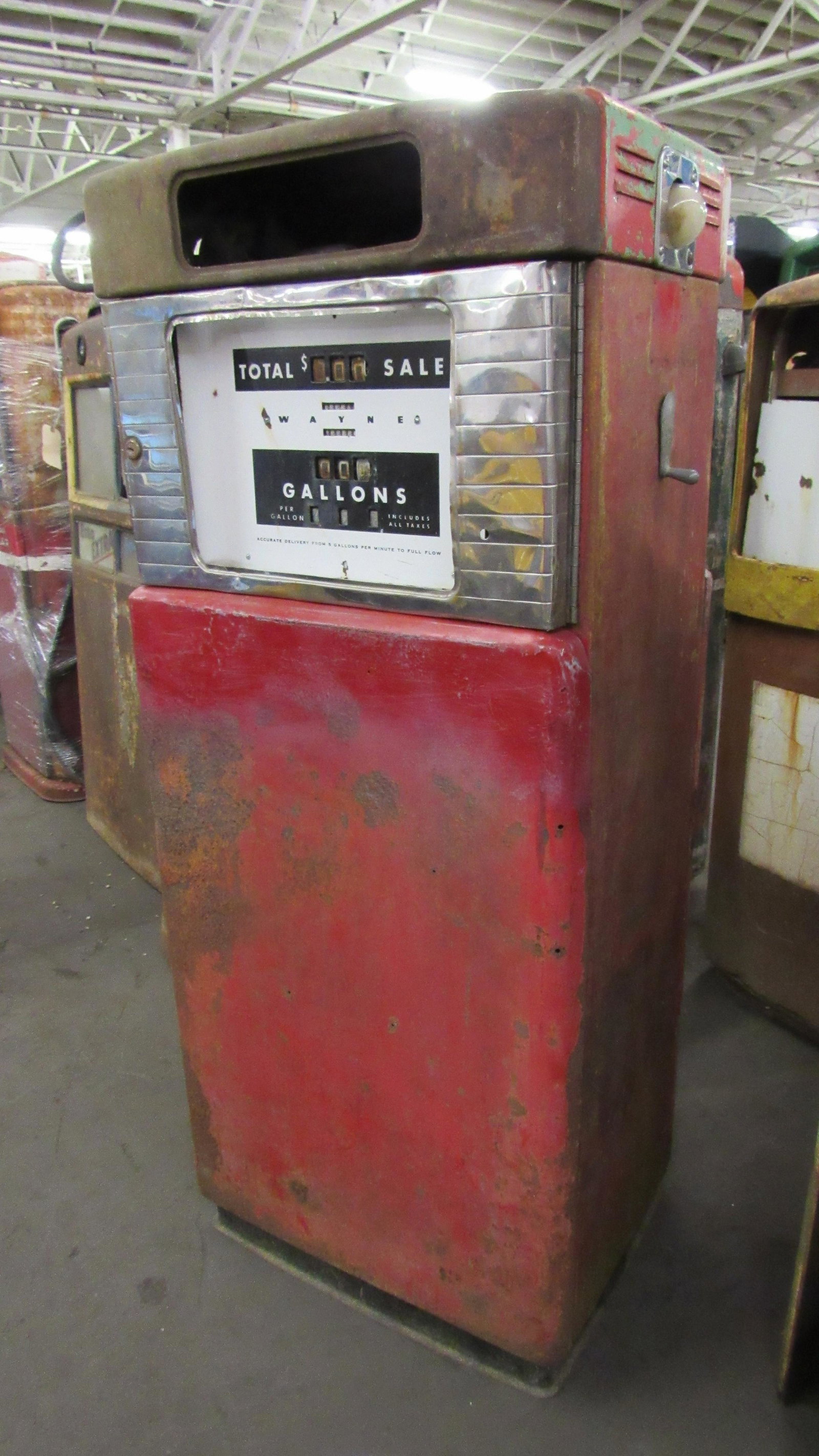 Wayne Gas Pump For Restoration: Wayne Gas Pump For Restoration. This item requires third party shipping or pickup arrangements to be made. Dimensions: 58 x 27 x 18