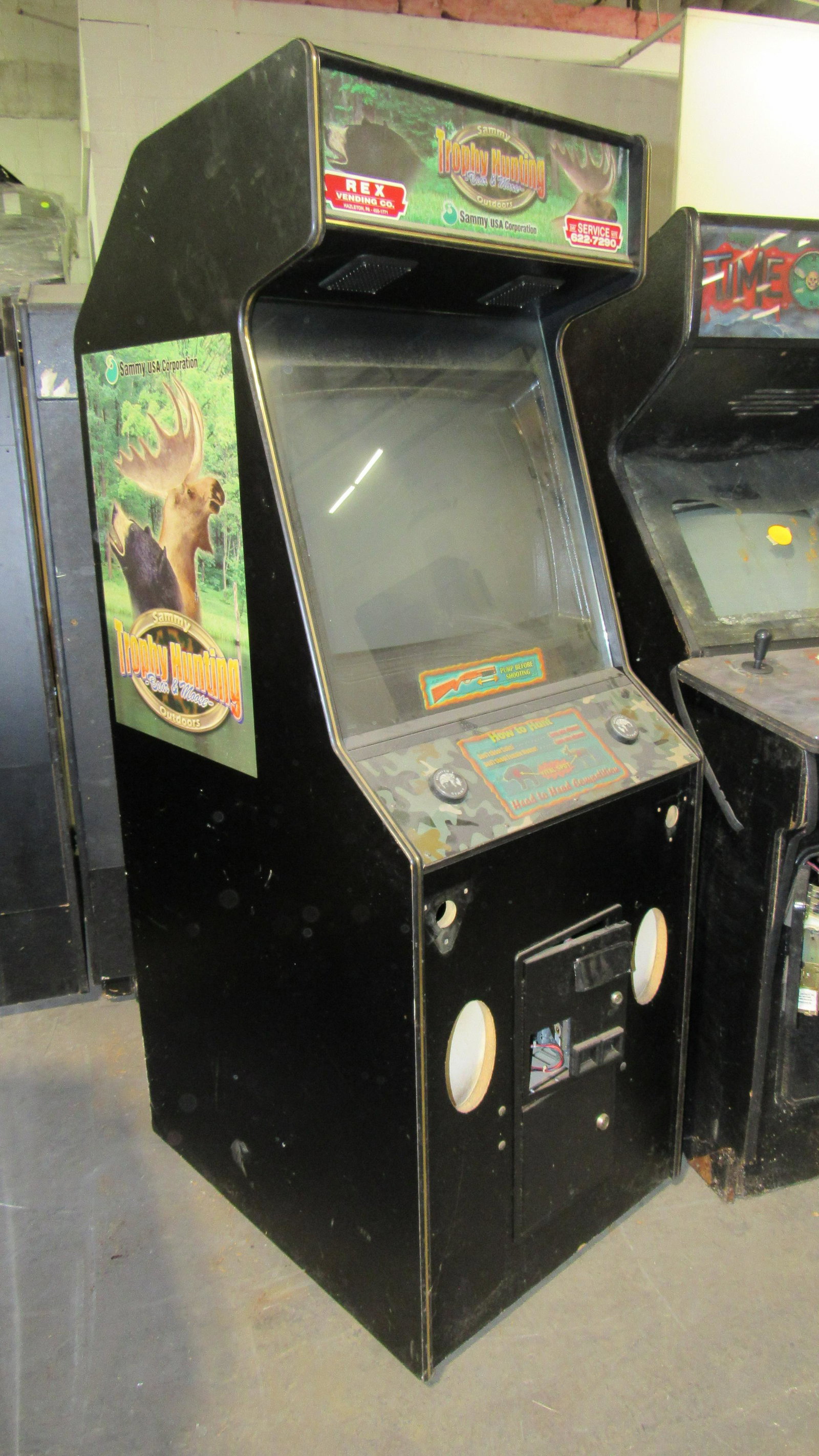 Trophy Hunting Arcade Game Cabinet for MAME Project: Trophy Hunting Arcade Game Cabinet for MAME Project. This item requires third party shipping or pickup arrangements to be made. Dimensions: 74 x 27 x 34