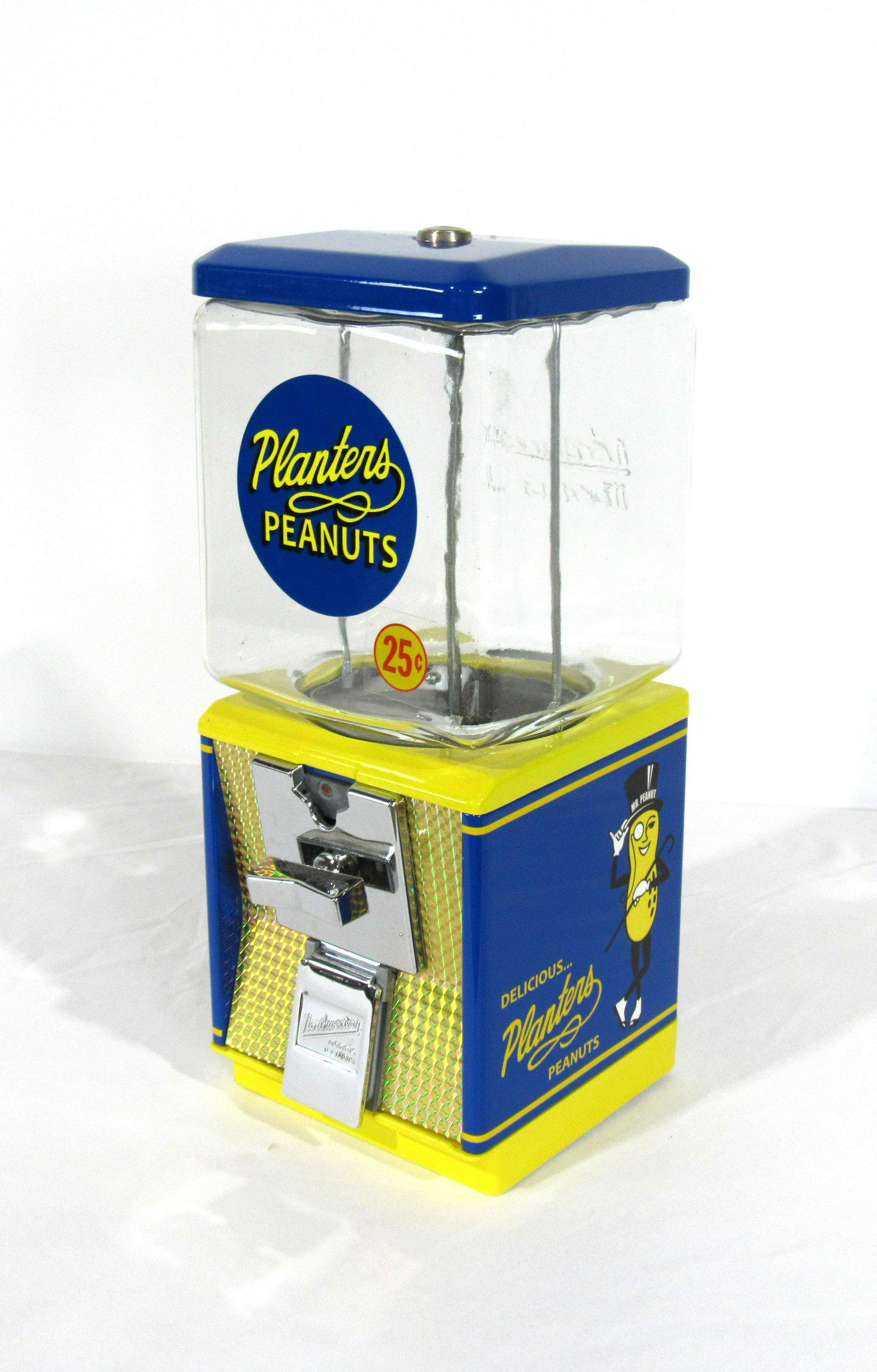 Northwestern Super 60 Planters Peanuts Glass Gumball: Northwestern Super 60 Restored Planters Peanuts Themed Glass Globe Gumball. Key not included, lock has been drilled for easy open. This item requires third party shipping or pickup arrangements to be 
