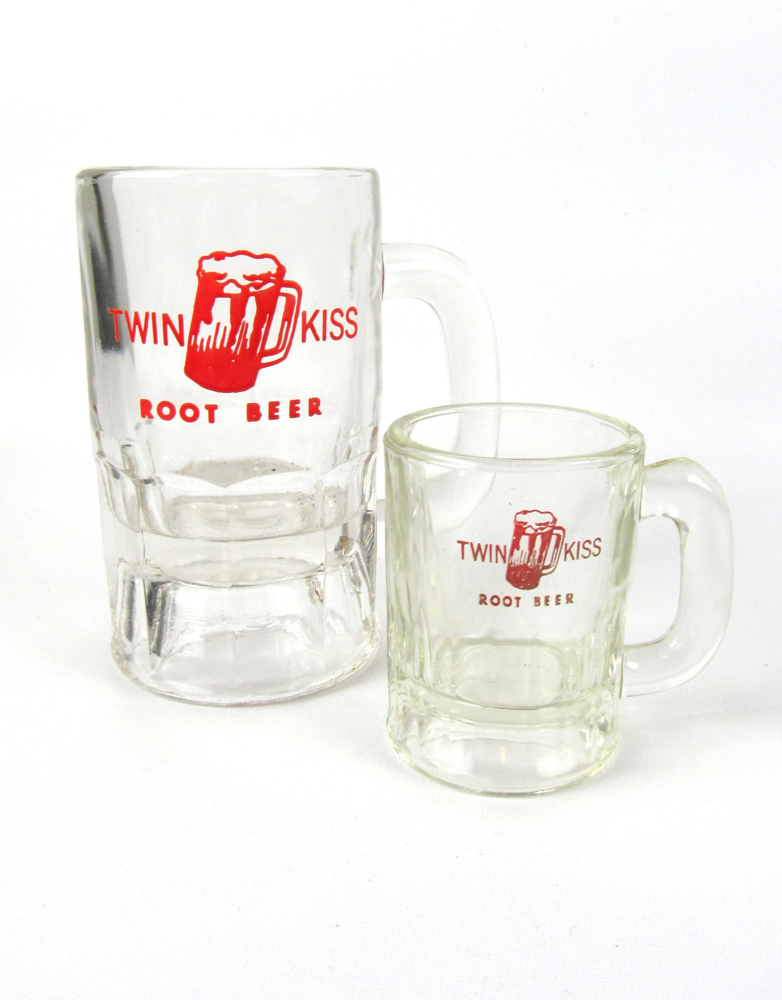 Pair of Twin Kiss Root Beer Mugs: Pair of Twin Kiss Root Beer Mugs. In-house shipping available.