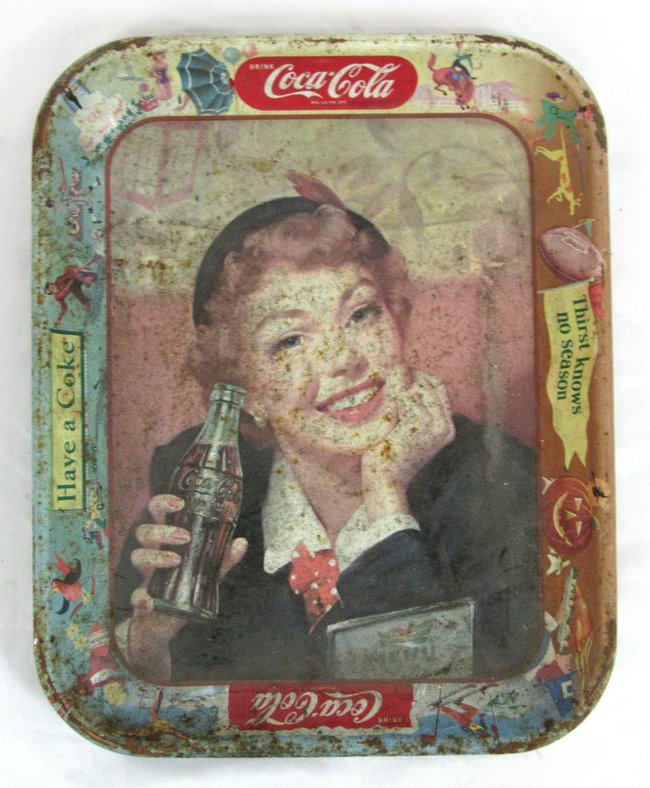 Coca-Cola "Have a Coke" Advertising Tray: Coca-Cola "Have a Coke" Advertising Tray. In-house shipping available. Dimensions: 13.25 x 10.75 x 1.25