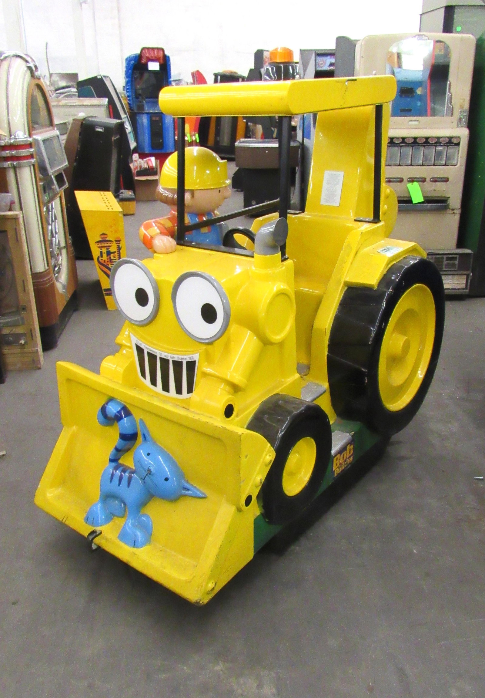 Bob the Builder Coin Operated Kiddie Ride: Bob the Builder Coin Operated Kiddie Ride, non working. Dimensions: 58 x 31 x 65