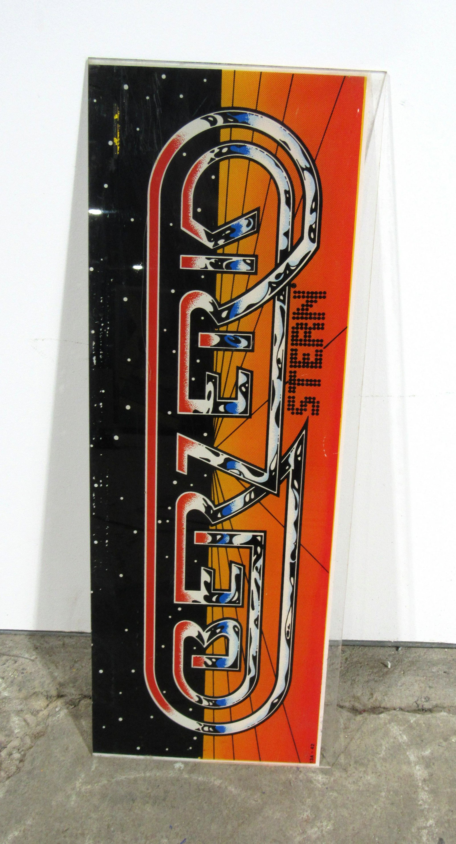 Original Stern Berzerk Arcade Game Header: Original Stern Berzerk Arcade Game Header. In-house shipping available.