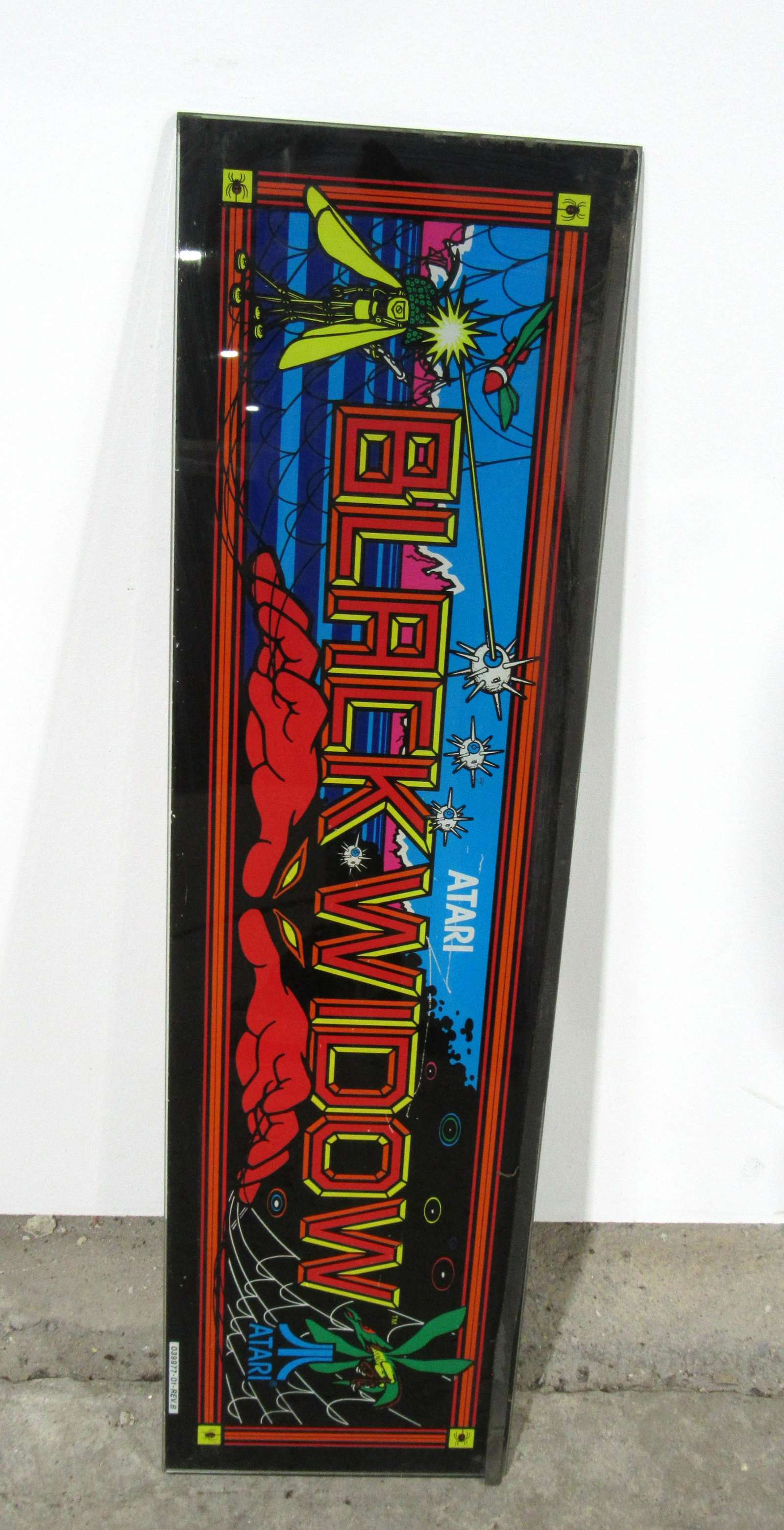 Original Atari Black Widow Arcade Game Header: Original Atari Black Widow Arcade Game Header. This item requires third party shipping or pickup arrangements to be made.
