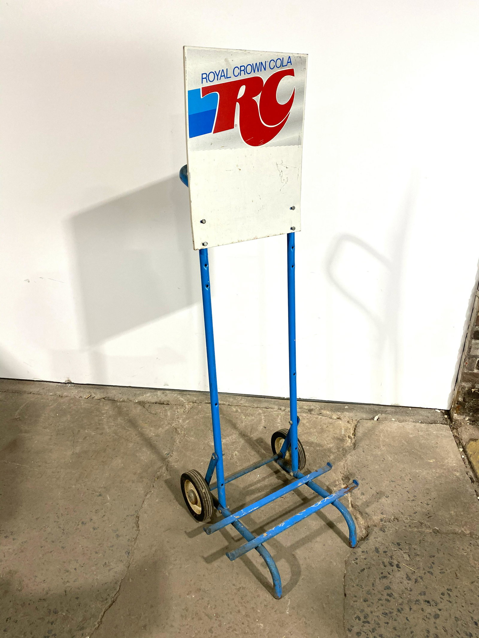 RC Crown Cola Soda Bottle Hand Cart: RC Crown Cola Bottle Hand Cart. This item requires third party shipping or pickup arrangements to be made. Dimensions: 60 x 22 x 20