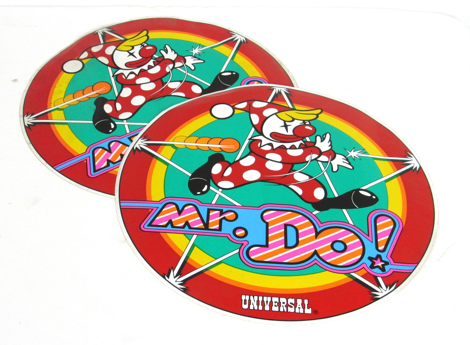 Universal Mr. Do Arcade Game Side Art, NOS: Universal Mr. Do Arcade Game Side Art, New Old Stock. In-house shipping avaialable. Dimensions: 16 x 16