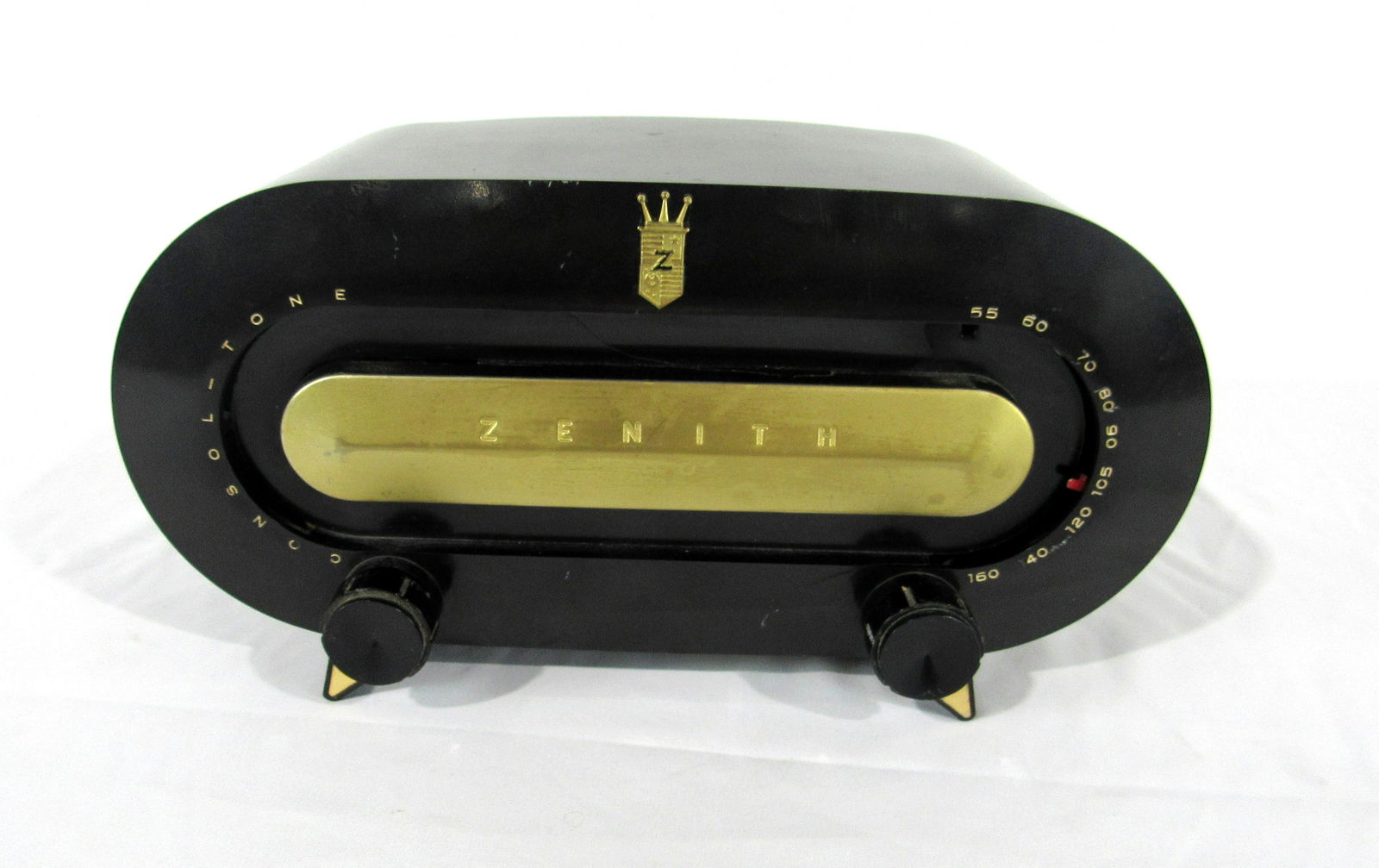 Art Deco Style Zenith Radio: Art Deco Style Zenith Radio. In-house shipping available. Dimensions: 7 x 14 x 7
