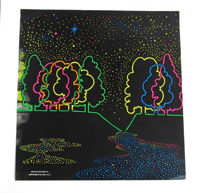 Original 1969 "Neon Night" #800 Blacklight Poster: Original The Third Eye Blacklight Poster, #800 Neon Nite by Roberta Bell. Some imperfections, small rips on side and creases. In-house shipping available. Approx Dimensions: 23.5 X 22.5