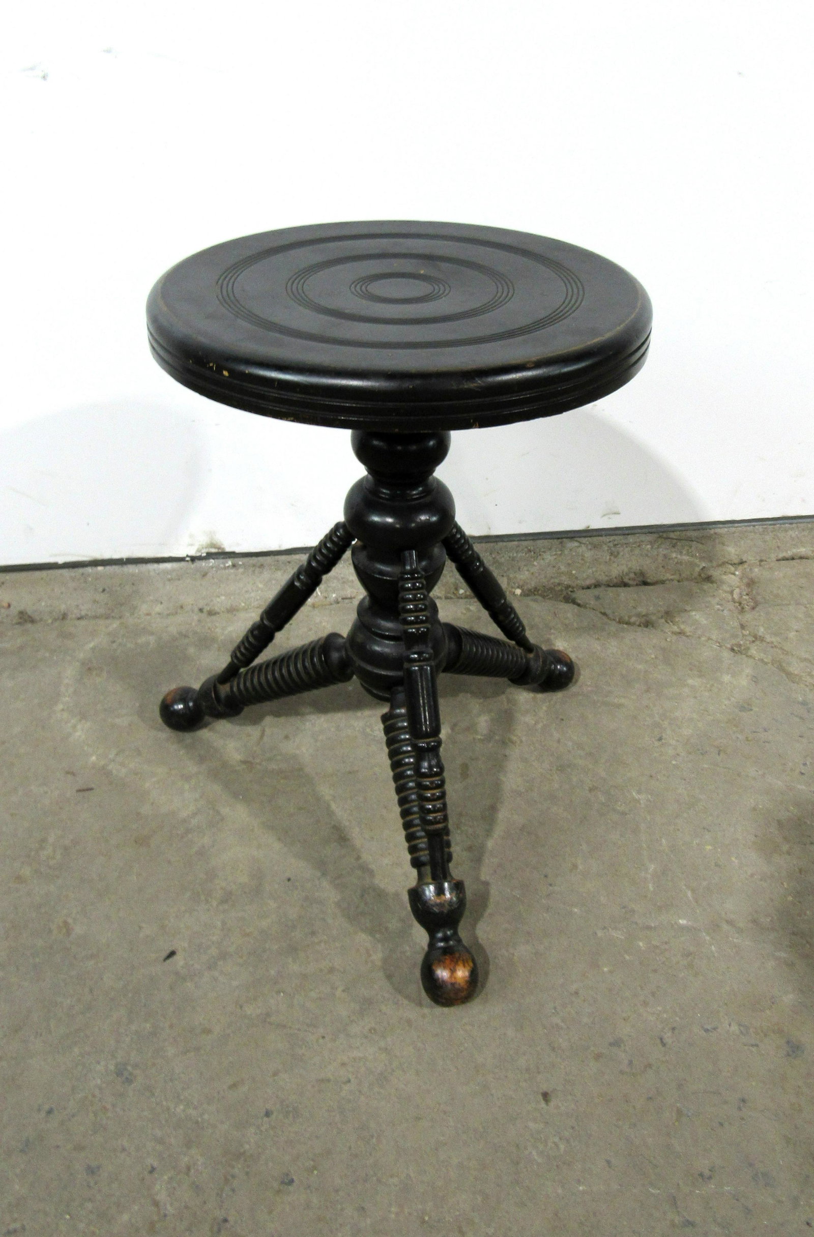 Antique Tonk Chicago / New York Wooden Piano Stool: Antique Tonk Chicago / New York Wooden Piano Stool. In-house shipping available. Dimensions: 19 x 19 x 19
