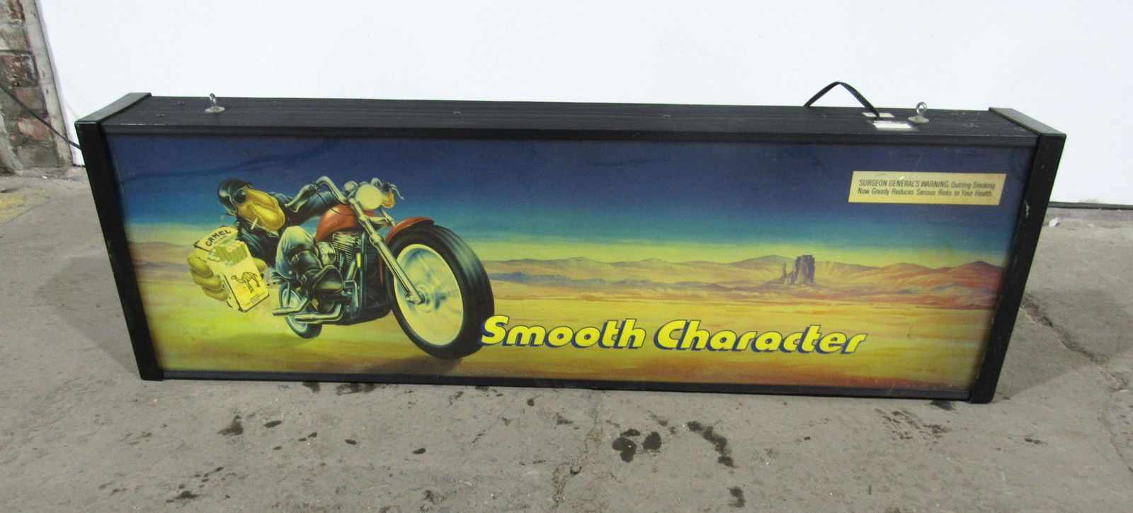 Camel Cigarettes Light Up Sign: Camel Cigarettes Light Up Sign. This item requires third party shipping or pickup arrangements to be made. Dimensions: 16 x 49 x 6
