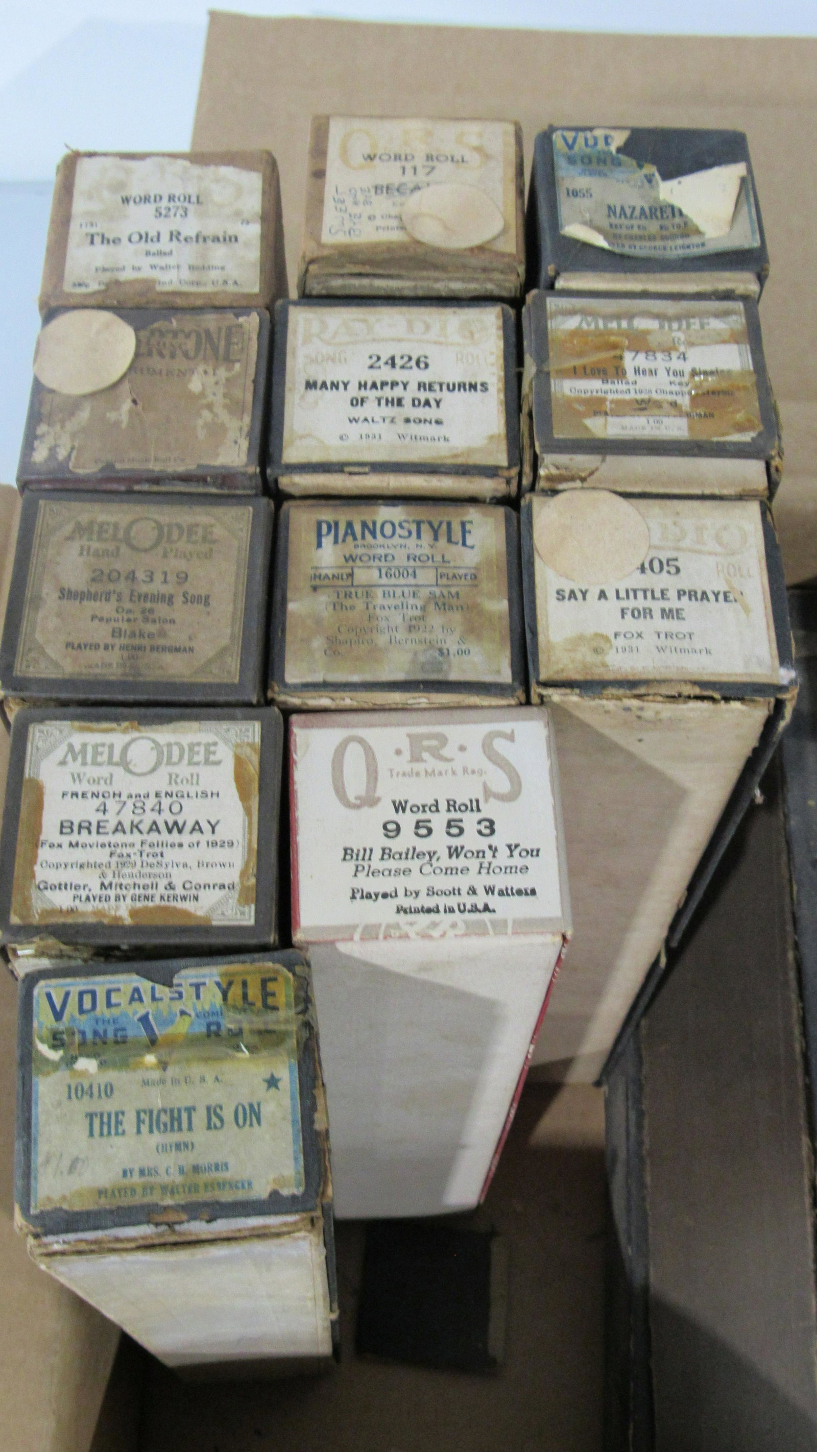 Collection of Music Reels for Player Piano (Lot 2): Collection of Music Reels for Player Piano(Lot 2), varying conditions. Reels have not been checked for condition and are being sold as-is. In-house shipping available.
