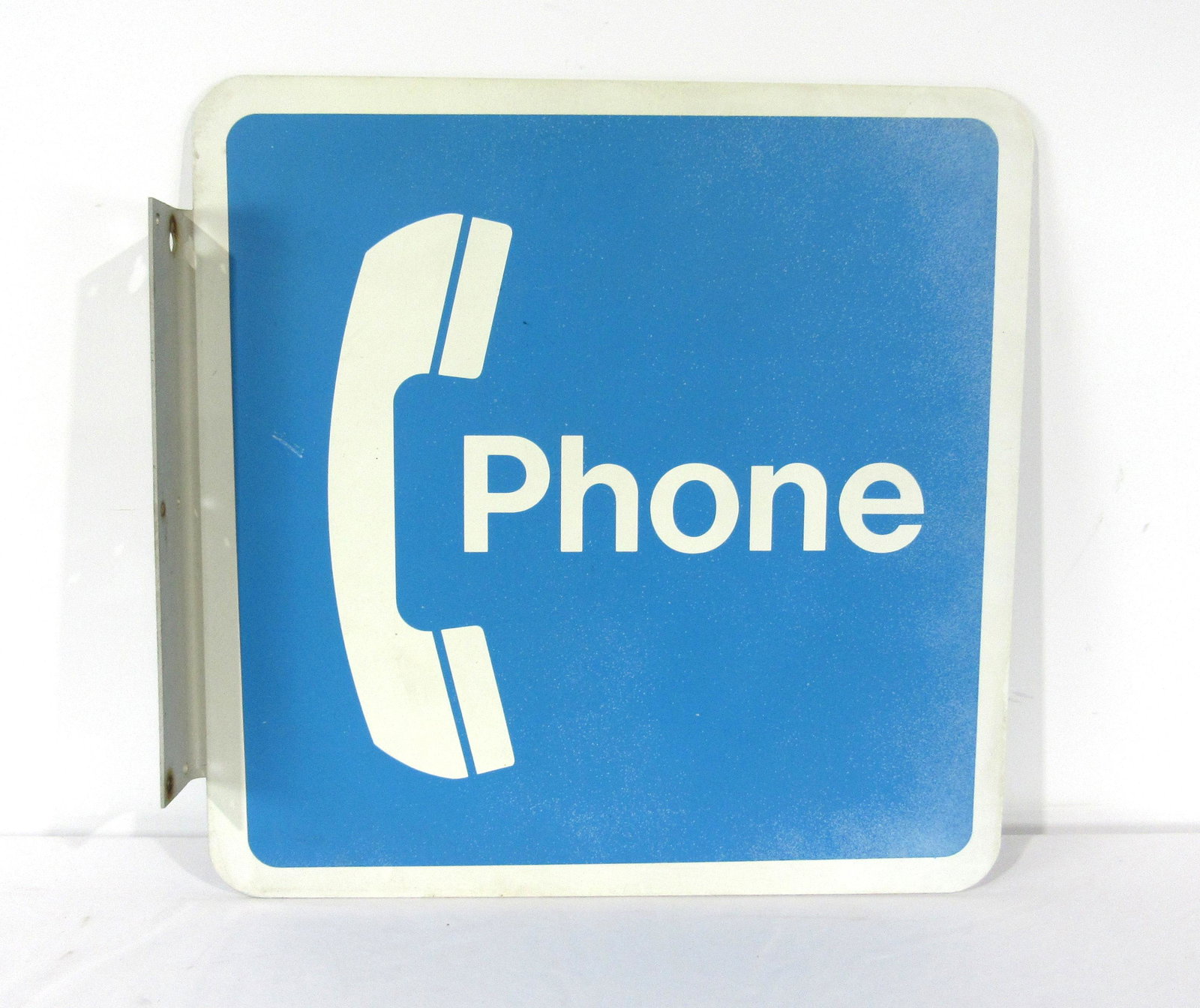 Large Phone Flange Telephone Sign: Large Phone Flange Telephone Sign. In-house shipping available. Dimensions: 24 x 24 x 3