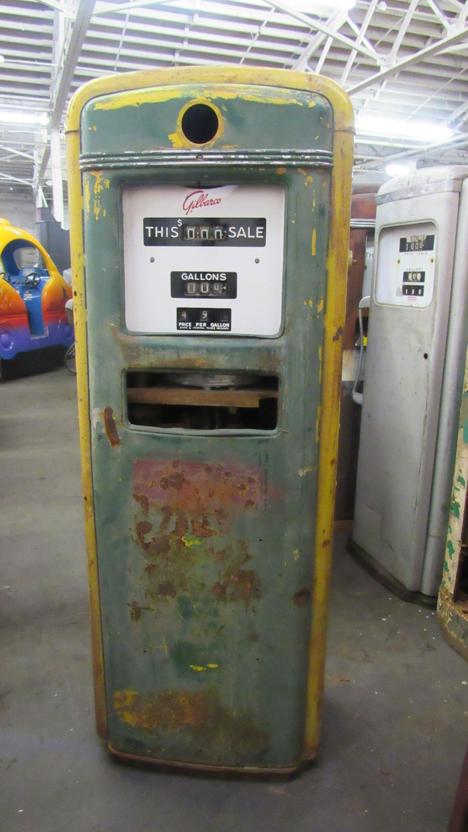 Gilbarco Gas Pump for Restoration: Gilbarco Gas Pump for Restoration. This item requires third party shipping or pickup arrangements to be made. Dimensions: 60 x 24 x 17