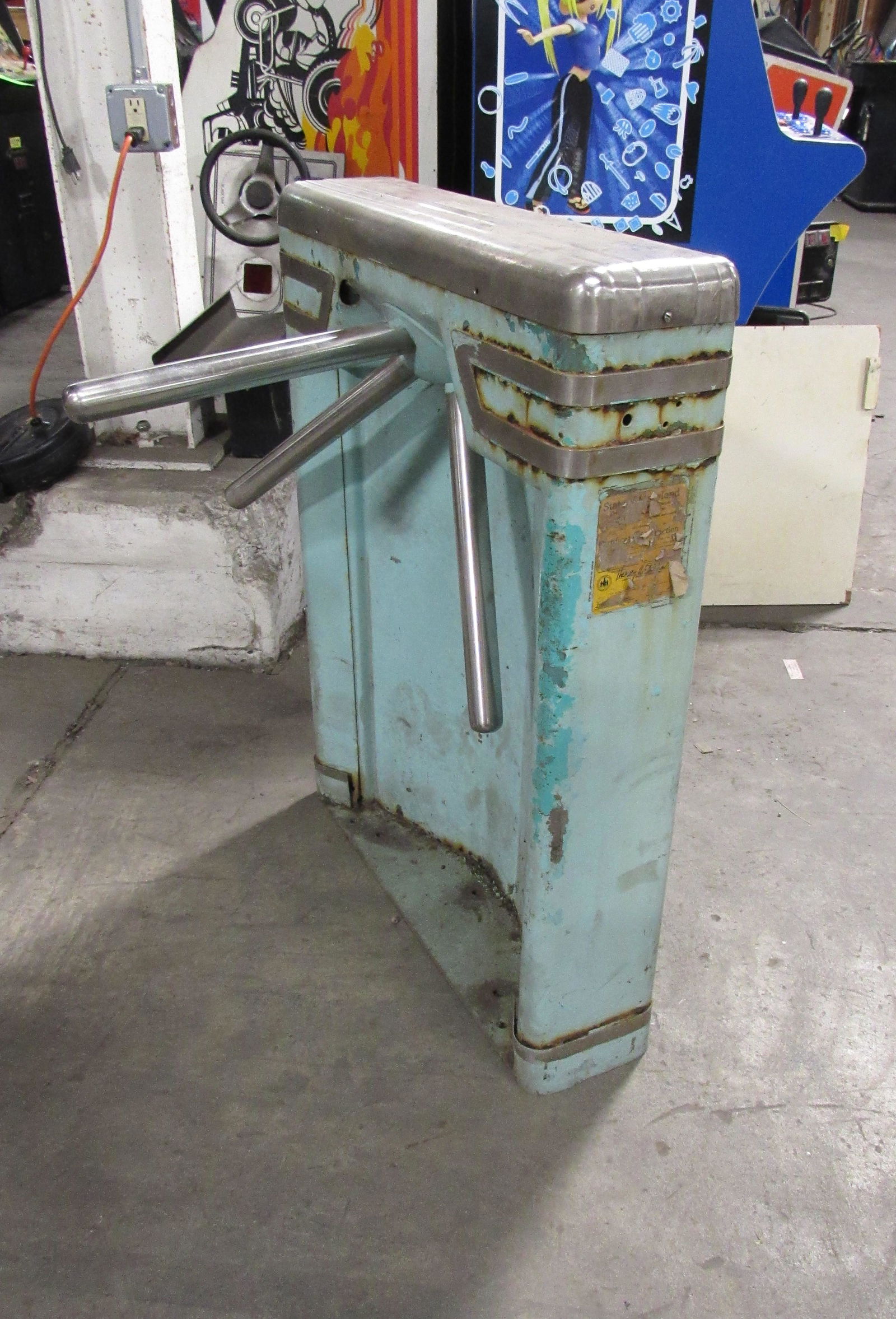 Amusement Park Turnstile from Indiana Beach: Amusement Park Turnstile from Indiana Beach. This item requires third party shipping or pickup arrangements to be made. Dimesions: 37 x 21 x 29