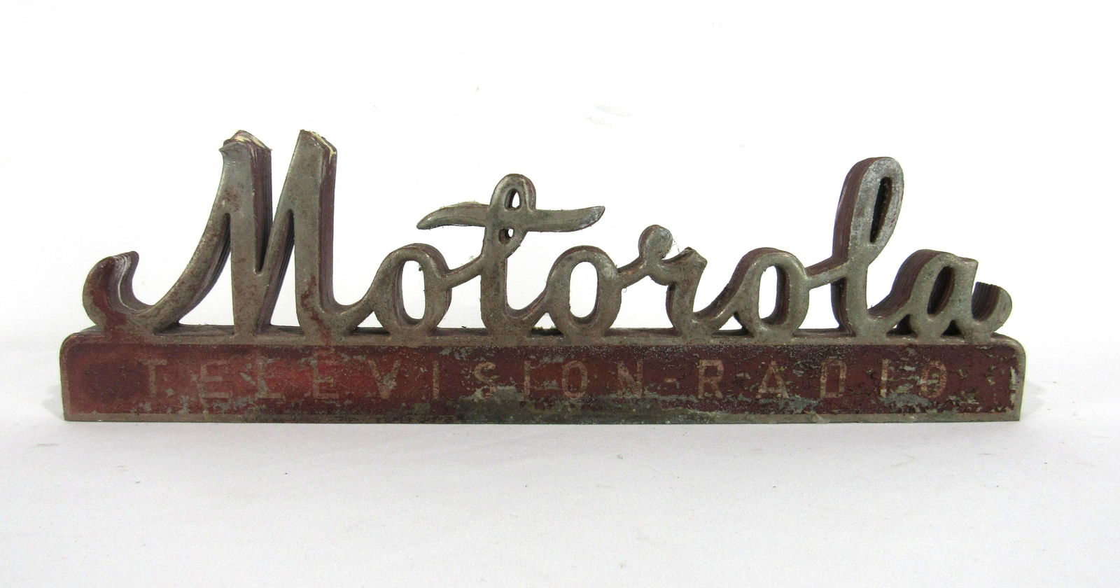 Motorola Television Advertising Sign: Motorola Television Advertising Sign. In-house shipping available. Dimensions: 4 x 12.5 x 1