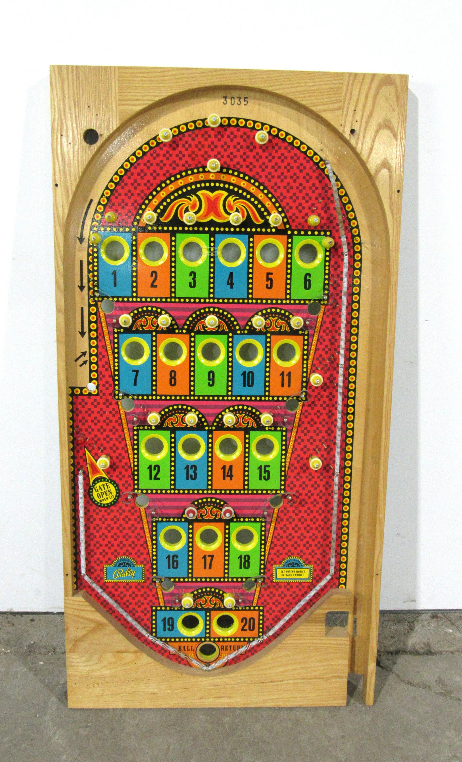 New Old Stock Bally Bingo Pinball Playfield: New Old Stock Bally Bingo Pinball Playfield. This item requires third party shipping or pickup arrangements to be made. Dimensions: 40 x 20 x 2