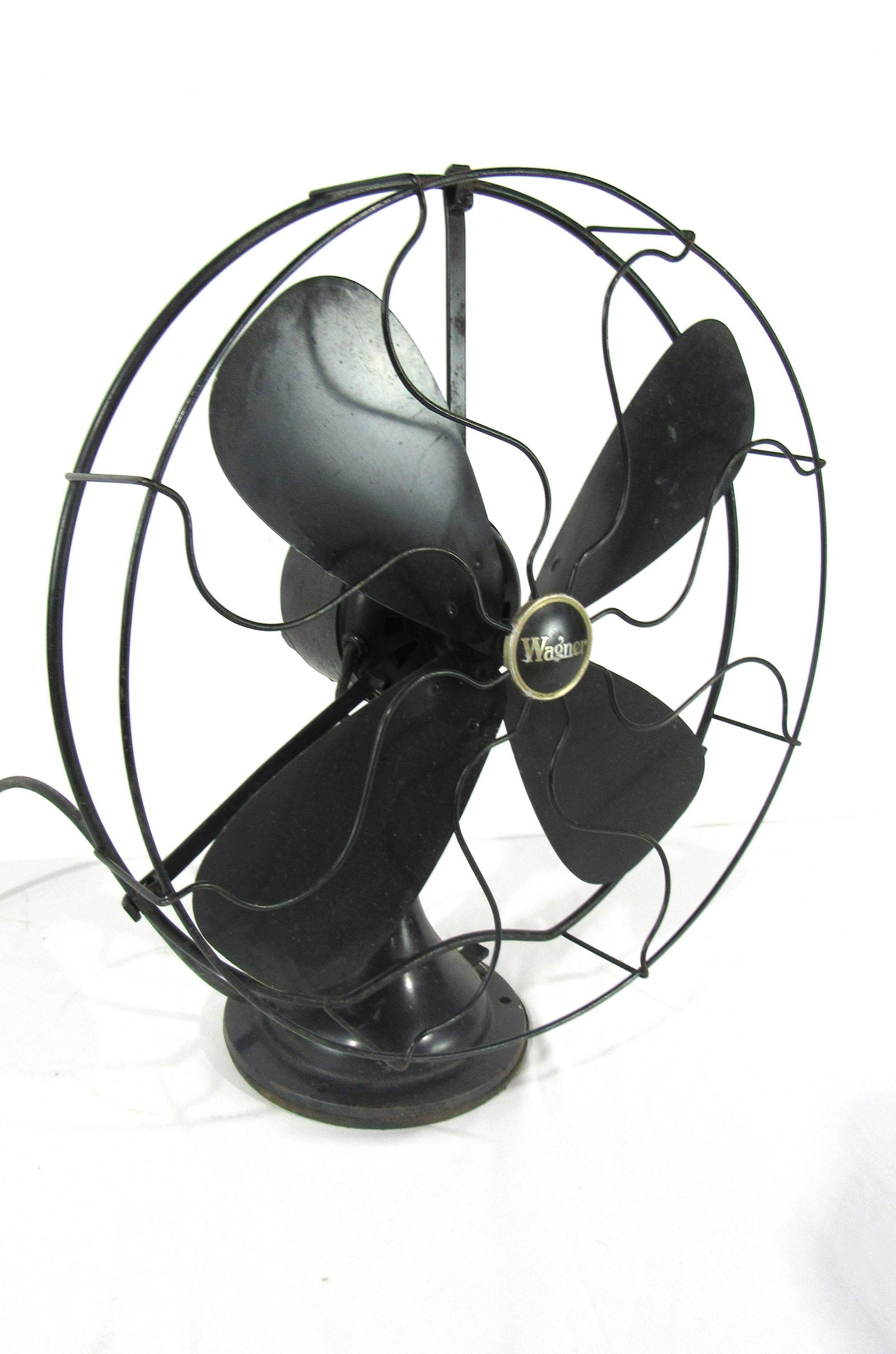 Vintage Wagner Electric Fan: Vintage Wagner Electric Fan, working. This item requires third party shipping or pickup arrangements to be made. Dimensions: 20 x 19 x 11