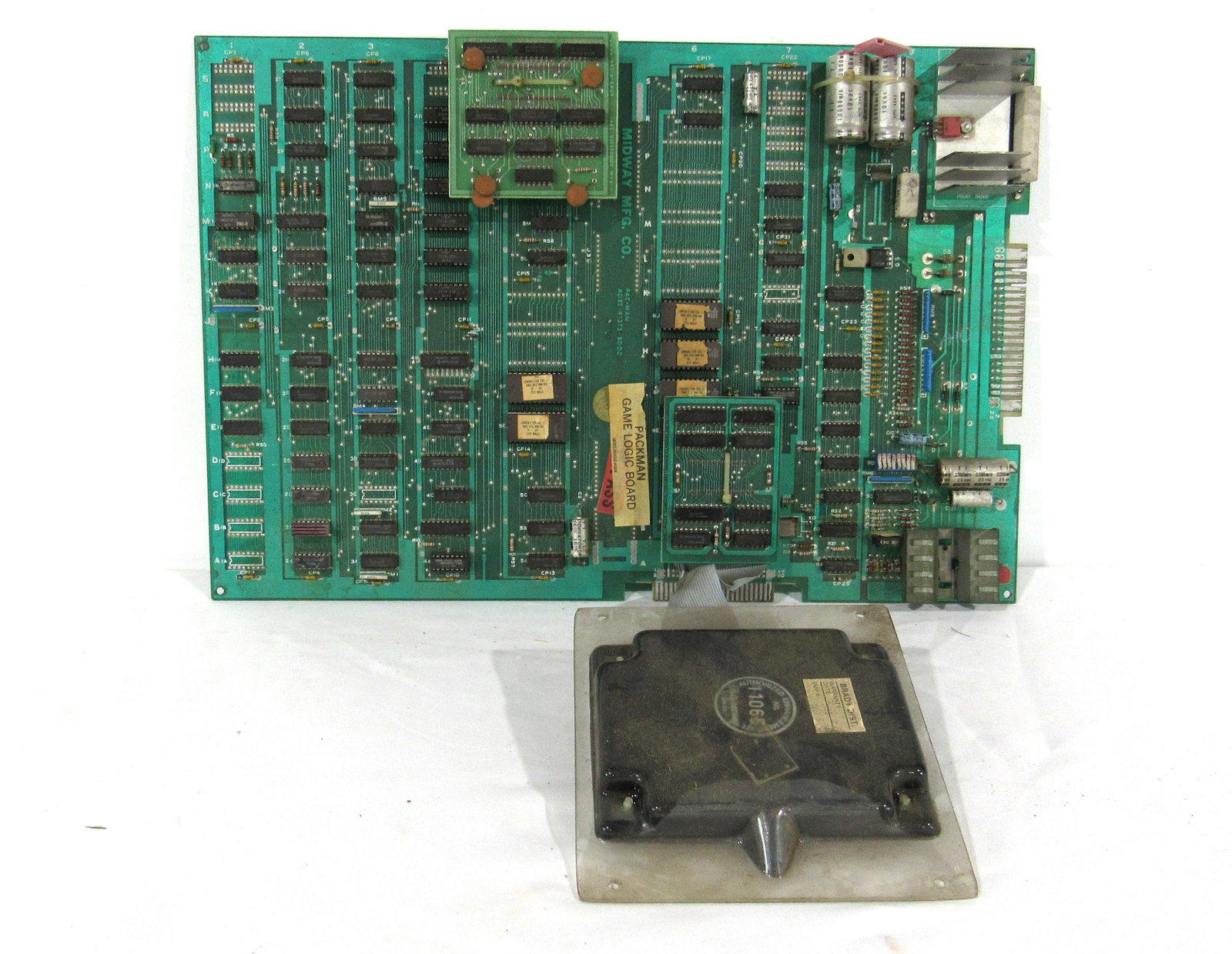 Pac-Man Arcade Game Board with Authorized Enhancement: Pac-Man Arcade Game Board with Authorized Enhancement Kit, untested. In-house shipping available.