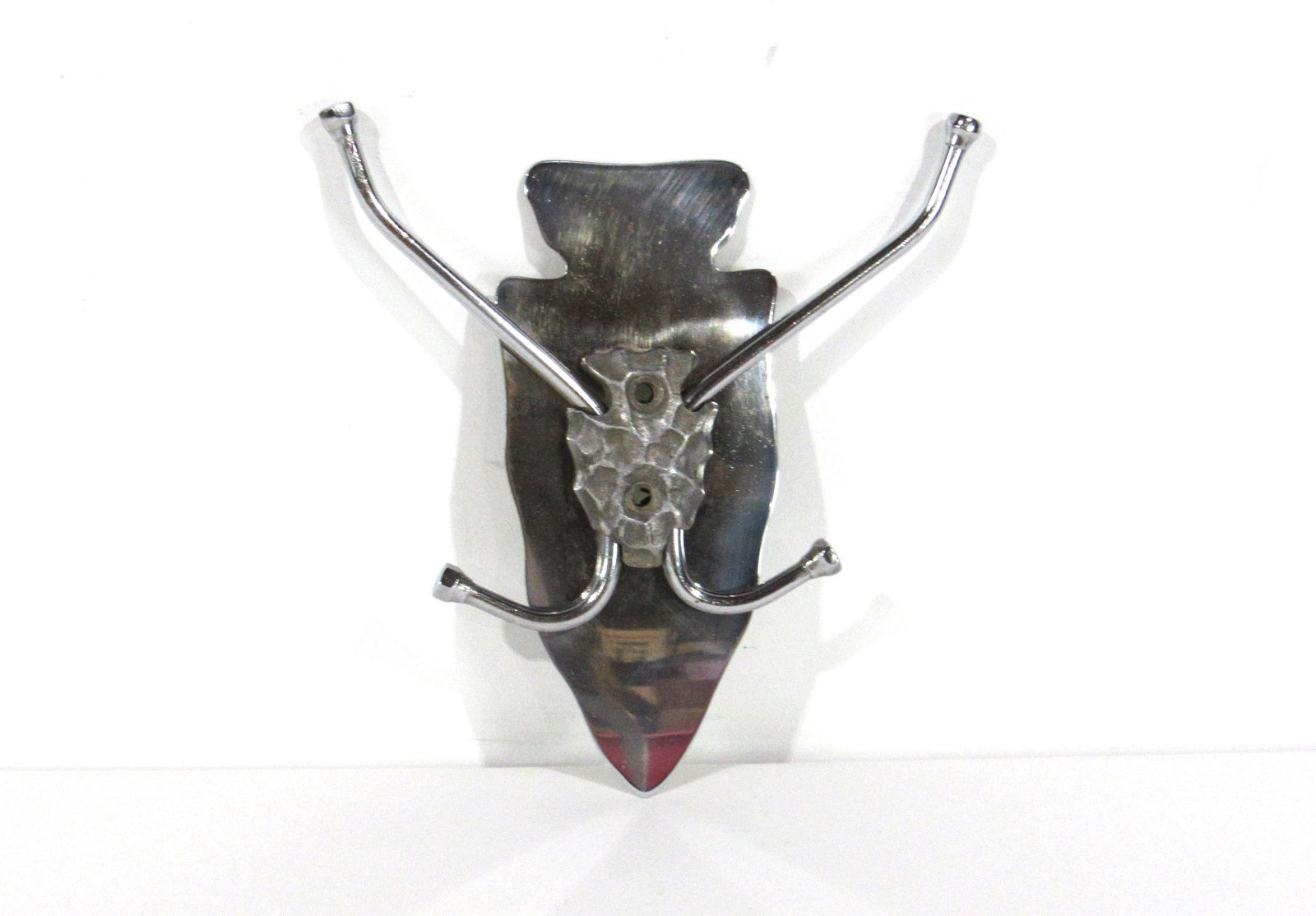 Chrome Barber Shop Pee Dee Wall Tree Hat/Coat Rack: Chrome Barber Shop Pee Dee Wall Tree Hat/Coat Rack. In-house shipping available. Dimensions: 11 x 10 x 1